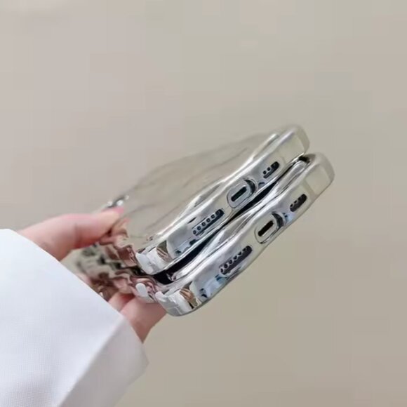 For Iphones all 16 15 14 13 Cute Kawaii Sliver Wavy Frame Girl Iphone Case Y2K - Picture 7 of 7